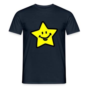 Stern / Sternengesicht - Männer T-Shirt - Navy - Vorne - AI Model Male 178 light (178cm)
