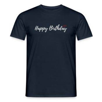 Happy Birthday Favorite Person Birthday - Men's T-Shirt - navy - Front - AI Model Male 178 light (178cm)