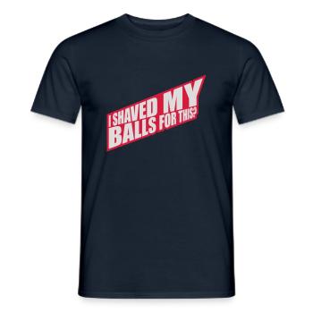 Je me suis rasé les couilles - T-shirt homme - marine - Devant - AI Model Male 178 light (178cm)