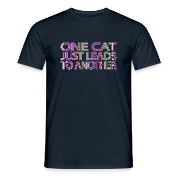 kitty animals awesome joke funny quote birthday - Männer T-Shirt - Navy - Vorne - AI Model Male 178 light (178cm)