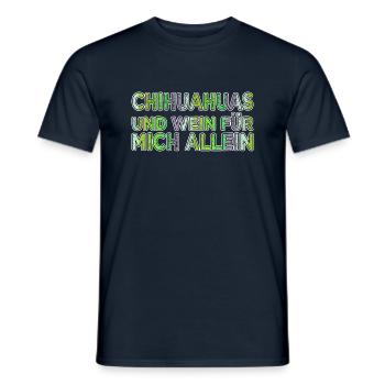 ich nie no doggie bachhund weinglas hund - Männer T-Shirt - Navy - Vorne - AI Model Male 178 light (178cm)