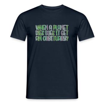 conspiracy night sky funny sayings astronomy - Männer T-Shirt - Navy - Vorne - AI Model Male 178 light (178cm)