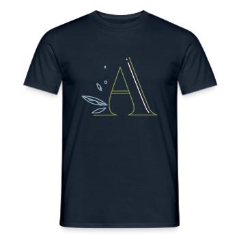 A-name Alexandr, Anna, Alex, Anton, Amelia, Alina, - Männer T-Shirt - Navy - Vorne - AI Model Male 178 light (178cm)