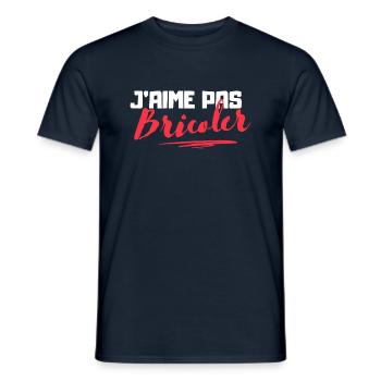 j'aime pas le bricolage - T-shirt homme - marine - Devant - AI Model Male 178 light (178cm)