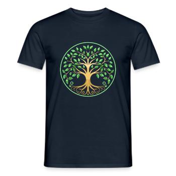 Lebensbaum - Männer T-Shirt - Navy - Vorne - AI Model Male 178 light (178cm)