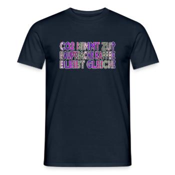 kaffeetasse koffein montag bürotasse spaß - Männer T-Shirt - Navy - Vorne - AI Model Male 178 light (178cm)