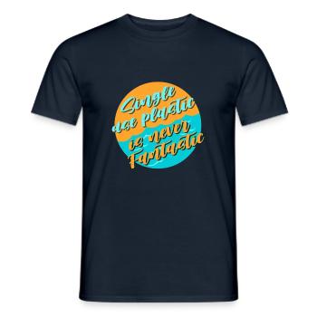 Évitez le plastique - T-shirt homme - marine - Devant - AI Model Male 178 light (178cm)