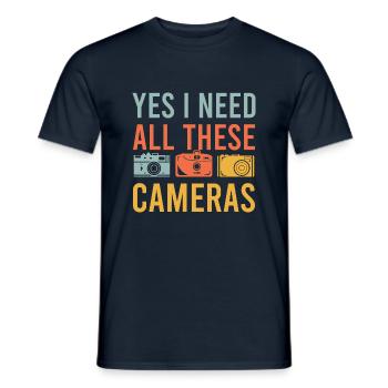 Kamera Film Kameramann Vintage Kameramann Sprüche - Männer T-Shirt - Navy - Vorne - AI Model Male 178 light (178cm)