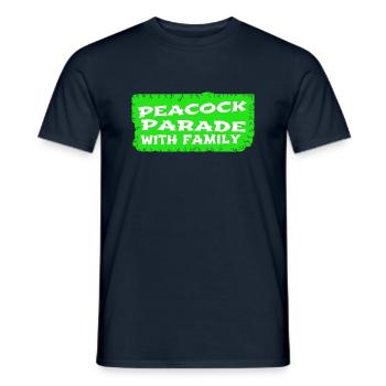 birthday quote gift idea communication in families - Männer T-Shirt - Navy - Vorne - AI Model Male 178 light (178cm)