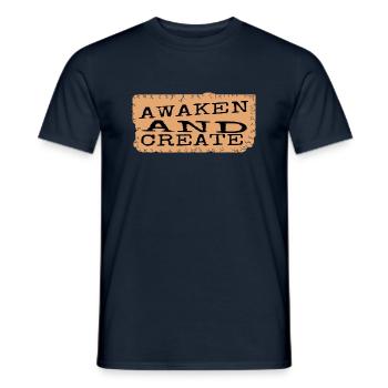creative innovation enlightenment mindset - T-shirt homme - marine - Devant - AI Model Male 178 light (178cm)
