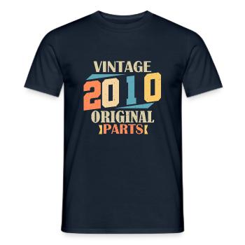 Monat 2010. 2010 Geburtstagsgeschenk. 14 Jahre alt Birt - Männer T-Shirt - Navy - Vorne - AI Model Male 178 light (178cm)