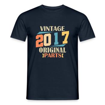Mois 2023. Cadeau d'anniversaire 2023. 7 ans Birth - T-shirt homme - marine - Devant - AI Model Male 178 light (178cm)