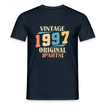 Mois 1997. Cadeau d'anniversaire 1997. 27 ans Birt - T-shirt homme - marine - Devant - AI Model Male 178 light (178cm)