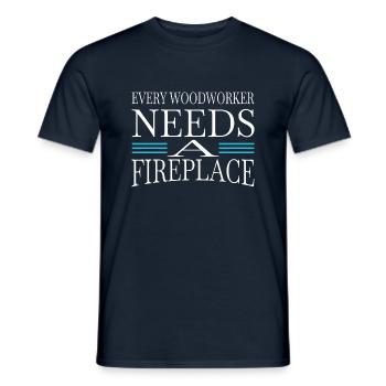 Sweats à capuche et sweat-shirts Geek Carpenter - T-shirt homme - marine - Devant - AI Model Male 178 light (178cm)