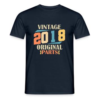Month 2018. 2018 Birthday Gift. 6 Year Old Birth - Men's T-Shirt - navy - Front - AI Model Male 178 light (178cm)