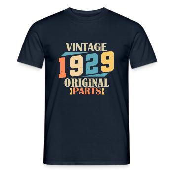 Month 1929. 1929 Birthday Gift. 95 years old Birt - Men's T-Shirt - navy - Front - AI Model Male 178 light (178cm)