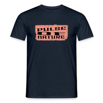 rhythmic heartbeat awesome soothing heartbeat - Men's T-Shirt - navy - Front - AI Model Male 178 light (178cm)