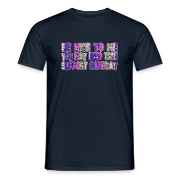 humor software architecture algorithm quote - Men's T-Shirt - navy - Front - AI Model Male 178 light (178cm)