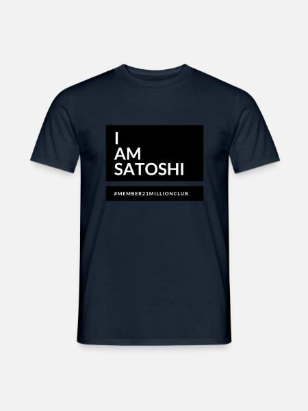 I am Satoshi - Men's T-Shirt - navy