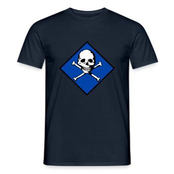 Schädel und Knochen - Männer T-Shirt - Navy - Vorne - AI Model Male 178 light (178cm)