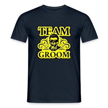 Team Groom Hochzeit - Männer T-Shirt - Navy - Vorne - AI Model Male 178 light (178cm)