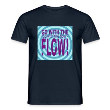GO with the FLOW! - Männer T-Shirt - Navy - Vorne - AI Model Male 178 light (178cm)