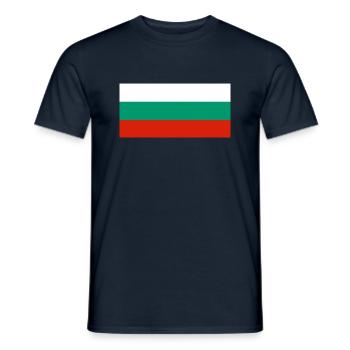 Bulgaria Bulgarian flag - Men's T-Shirt - navy - Front - AI Model Male 178 light (178cm)
