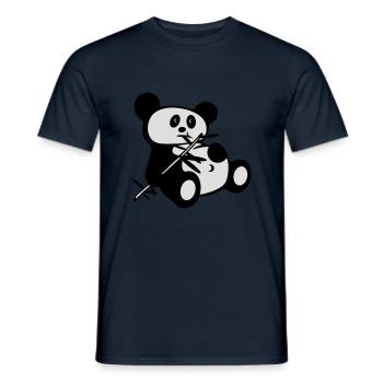 lazy panda - T-shirt homme - marine - Devant - AI Model Male 178 light (178cm)