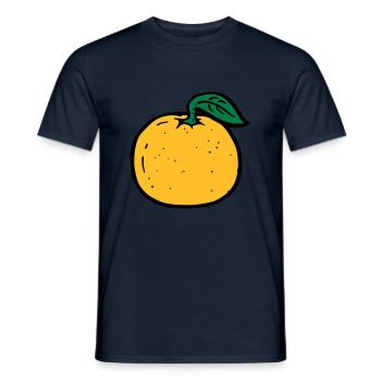 orange - Männer T-Shirt - Navy - Vorne - AI Model Male 178 light (178cm)