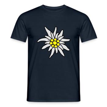 Edelweiss fleur - T-shirt homme - marine - Devant - AI Model Male 178 light (178cm)
