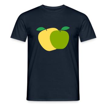 Äpfel - Männer T-Shirt - Navy - Vorne - AI Model Male 178 light (178cm)