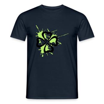 kleeblatt - Männer T-Shirt - Navy - Vorne - AI Model Male 178 light (178cm)