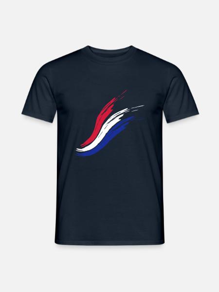 frankreich flagge farbe gemalt tropfen team heimat - Männer T-Shirt - Navy