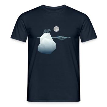 The Arctic - Men's T-Shirt - navy - Front - AI Model Male 178 light (178cm)