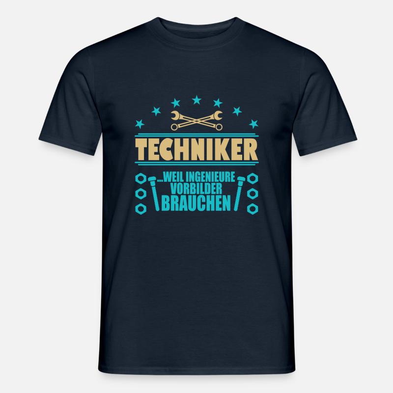 Techniker Schule Abschluss Fortbildung Ingenieur - Männer T-Shirt - Navy