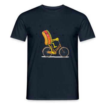 Cycliste Hot Dog Cyclisme Vélo Frites - T-shirt homme - marine - Devant - AI Model Male 178 light (178cm)
