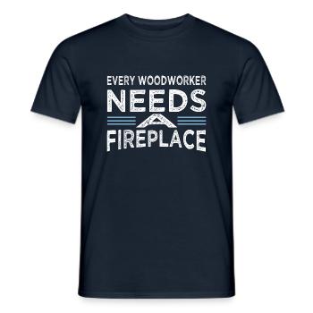 funny sayings joke carpentry - Männer T-Shirt - Navy - Vorne - AI Model Male 178 light (178cm)