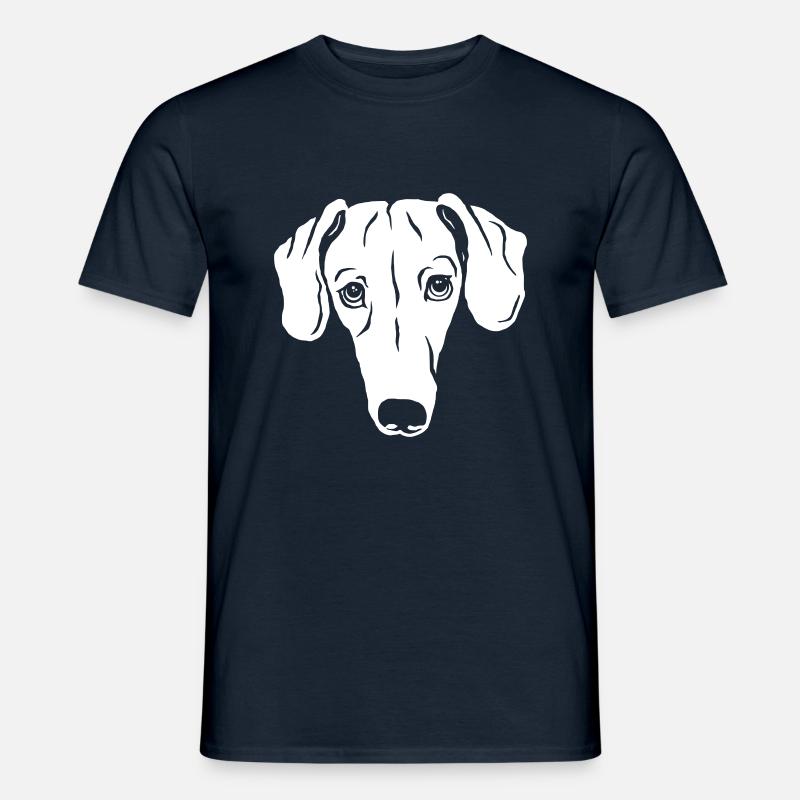 Dackel, kurzhaar - Männer T-Shirt - Navy