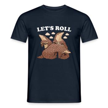 Roulons Pangolin - T-shirt homme - marine - Devant - AI Model Male 178 light (178cm)