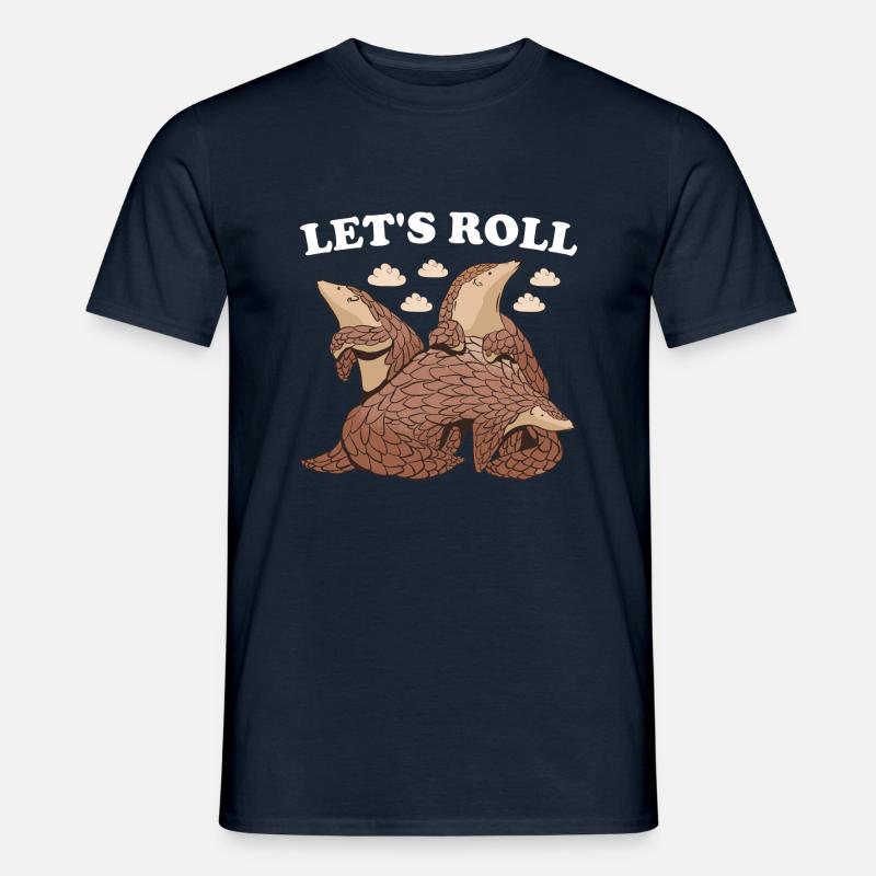 Let's Roll Pangolin - Männer T-Shirt - Navy