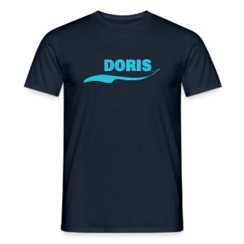 Namensschild Doris - Männer T-Shirt - Navy - Vorne - AI Model Male 178 light (178cm)