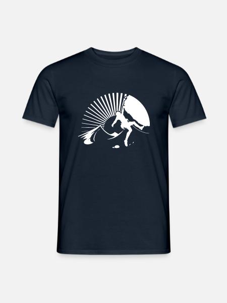 Berge Kletterer Natur Abenteuer - Männer T-Shirt - Navy