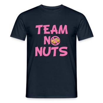 Team no nuts. team girl gender reveal baby shower - T-shirt homme - marine - Devant - AI Model Male 178 light (178cm)