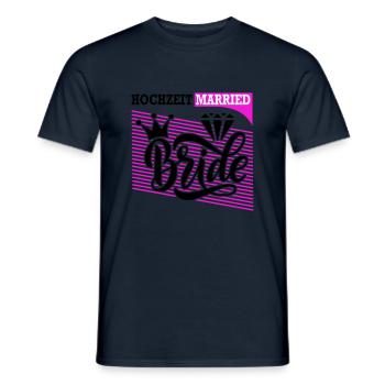 Hochzeit Married Braut Bride Ring Ehefrau Diamant - Männer T-Shirt - Navy - Vorne - AI Model Male 178 light (178cm)