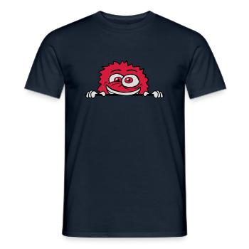 Nervous breakdown monster shield crazy - Men's T-Shirt - navy - Front - AI Model Male 178 light (178cm)