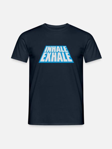inhale exhale yoga quote - Men's T-Shirt - navy