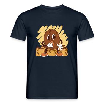 Coffee Cup Caffeine Gift Coffee Bean Coffee - Men's T-Shirt - navy - Front - AI Model Male 178 light (178cm)