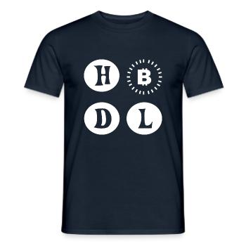 Bitcoin Trading Crypto Aktien - Männer T-Shirt - Navy - Vorne - AI Model Male 178 light (178cm)