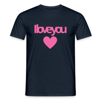 i love you mom - T-shirt homme - marine - Devant - AI Model Male 178 light (178cm)