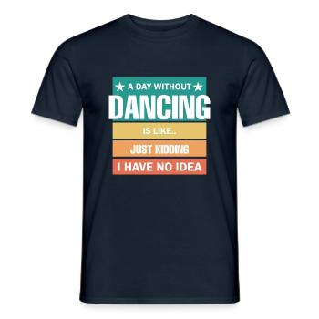Dancing Dance Music - Men's T-Shirt - navy - Front - AI Model Male 178 light (178cm)